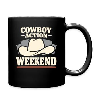 Cowboy action shooter. Cowboy action shooter - Full Colour Mug - black - Right