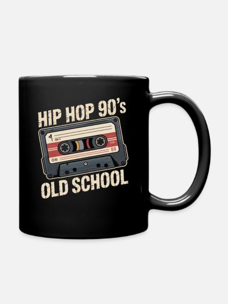 Hip Hop 90s Old School Kassette - Tasse einfarbig - Schwarz