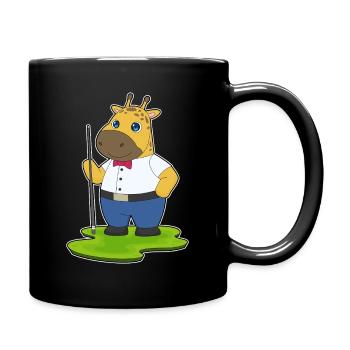 Giraffe Billiard Queue Sport - Tasse einfarbig - Schwarz - Rechts