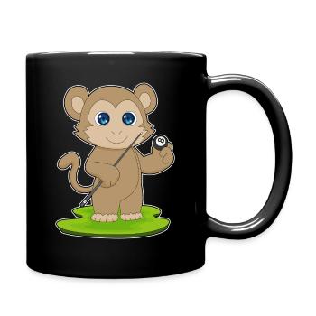Affe Billiard Queue Sport - Tasse einfarbig - Schwarz - Rechts