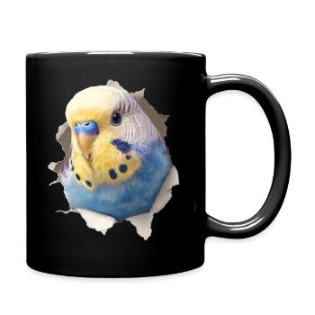 Perruche ondulée - Mug uni - noir - Droite