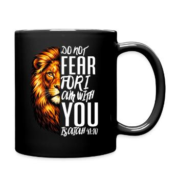 N’ayez pas peur car je suis avec vous Ésaïe 41:10 Juda - Mug uni - noir - Droite