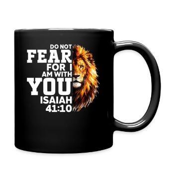 N’ayez pas peur car je suis avec vous Ésaïe 41:10 Juda - Mug uni - noir - Droite