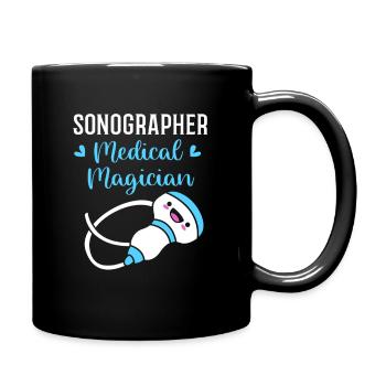 Ultraschall - Tasse einfarbig - Schwarz - Rechts