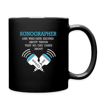 Ultraschall - Tasse einfarbig - Schwarz - Rechts