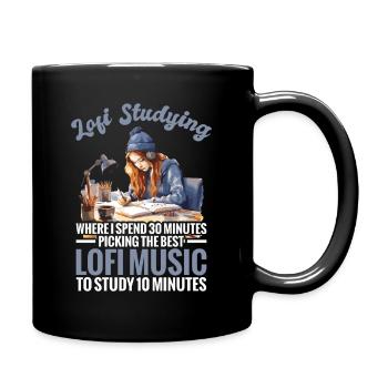  Lofi Mix Lover Lofi Hip Hop Fan Study Music Chill - Full Colour Mug - black - Right