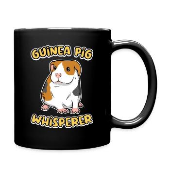 Guinea Pig Whisperer Cute Pet Lover Design - Full Colour Mug - black - Right