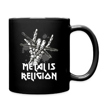 Metal Is Religion – Gothic Metalheads - Full Colour Mug - black - Right
