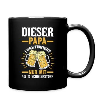 Bière, fête des pères, papa, papa - Mug uni - noir - Droite