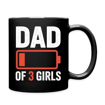 Papa de 3 filles Battery Pride - Mug uni - noir - Droite