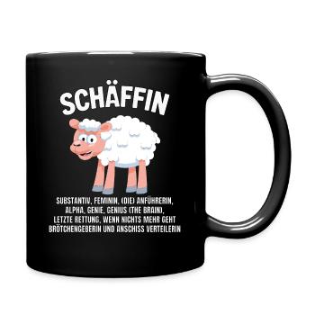 Mouton - Alpha Mouton avec des lunettes de soleil - Mug uni - noir - Droite