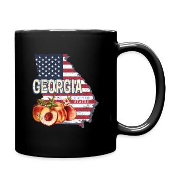 Georgia United States Vintage USA Souvenir - Full Colour Mug - black - Right