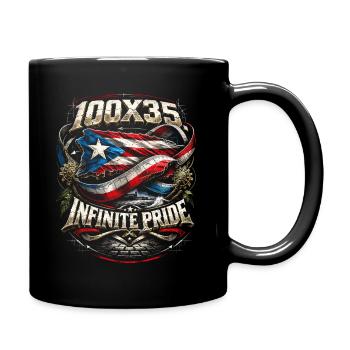 Puerto Rico Boricua 100x35 Infinite Pride - Full Colour Mug - black - Right
