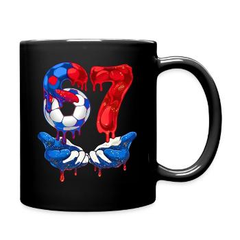 67 Soccer Meme, 67 T Shirt, Soccer 67 Football - Full Colour Mug - black - Right