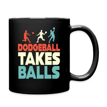 Le ballon au prisonnier prend des balles - Mug uni - noir - Droite