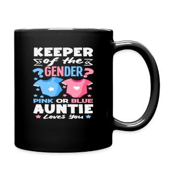 Tuteur du genre Tante t’aime - Mug uni - noir - Droite