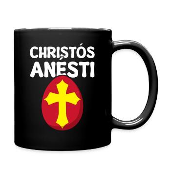 Christos Anesti Griechisches Osterei - Tasse einfarbig - Schwarz - Rechts