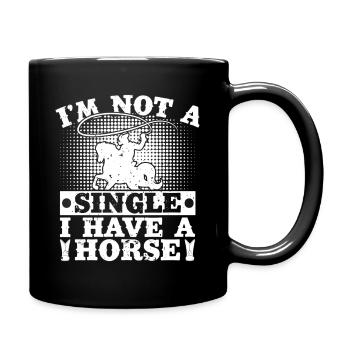 Équitation de rodéo : aucun n’a un cheval - Mug uni - noir - Droite