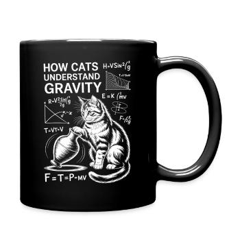Dictions de chats de physique Blague de maths Cadeau de physique - Mug uni - noir - Droite