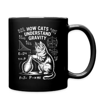 Dictions de chats de physique Blague de maths Cadeau de physique - Mug uni - noir - Droite