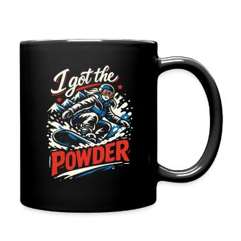 Snowboard | I Got The Powder | Powder snow - Full Colour Mug - black - Right