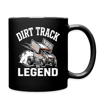 Dirt Track Legend Sprintcar Motif - Full Colour Mug - black - Right