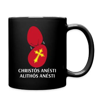 Orthodoxes Ostern Christos Anesti Alithos Anesti - Tasse einfarbig - Schwarz - Rechts