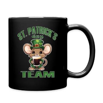 St. Patrick's Mouse Beer, Irish Party - Full Colour Mug - black - Right
