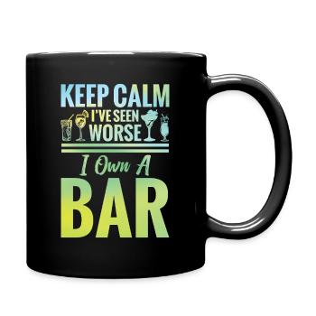 Barbesitzer, Mixologe, Bar-Enthusiast, Kneipenbesitzer, - Tasse einfarbig - Schwarz - Rechts