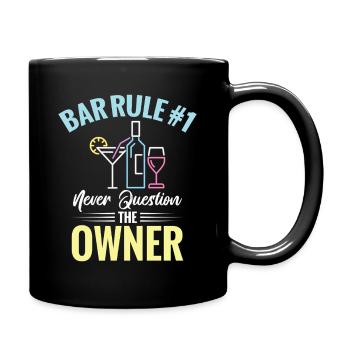 Barkeeper, Kellnerin, Barbesitzerin Cocktailliebhaberpub - Tasse einfarbig - Schwarz - Rechts