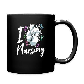 Pfleger Krankenhaus Krankenpfleger Geschenk - Tasse einfarbig - Schwarz - Rechts