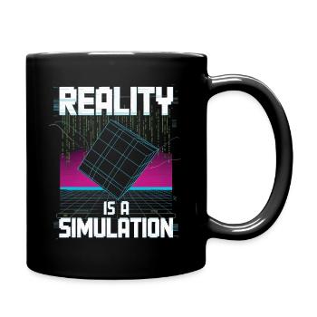 La réalité est une simulation - Mug uni - noir - Droite
