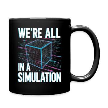 Nous sommes tous dans une simulation - Mug uni - noir - Droite