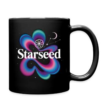Starseed Farbwirbel Logo - Tasse einfarbig - Schwarz - Rechts