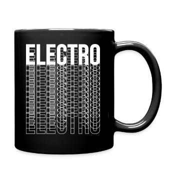 Logo de conception de la typographie de la musique électro - Mug uni - noir - Droite