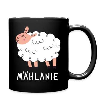 Mählanie – Funny Sheep Word Game - Full Colour Mug - black - Right