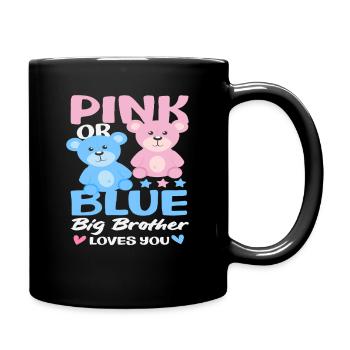 Rose ou bleu Big Brother t’aime - Mug uni - noir - Droite