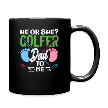 Révélation du sexe du père golfeur - Mug uni - noir - Droite