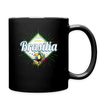 Brasília Distrito Federal Brazil Toucan Souvenir - Full Colour Mug - black - Right