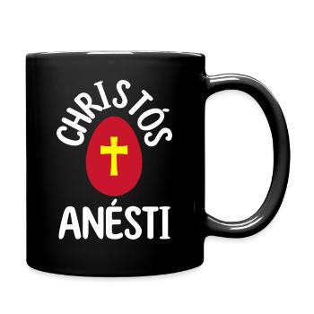 Christos Anesti Greek Easter Egg Happy Easter - Full Colour Mug - black - Right