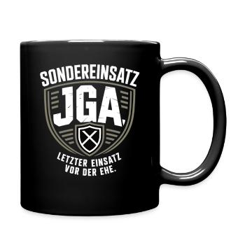 Special operation bachelor party – Last mission before marriage - Full Colour Mug - black - Right