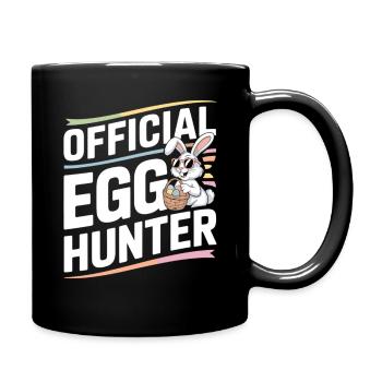 Humour officiel du lapin de Pâques du chasseur d’œufs - Mug uni - noir - Droite