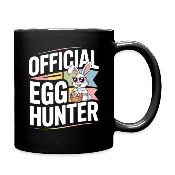 Humour officiel du lapin de Pâques du chasseur d’œufs - Mug uni - noir - Droite