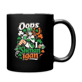 Oups, je fais des bêtises La fille de la Leprechaun St Patrick - Mug uni - noir - Droite