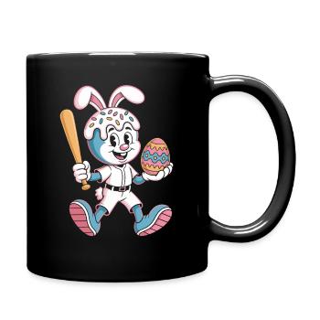 Hoppelhase avec œuf de Pâques - Mug uni - noir - Droite