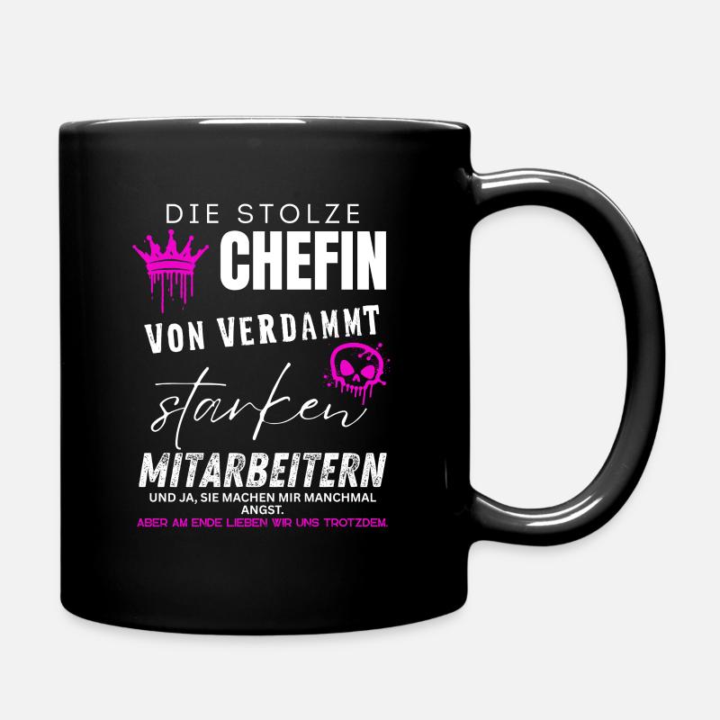 stolze Chefin von verdammt starken Mitarbeitern - Full Colour Mug - black