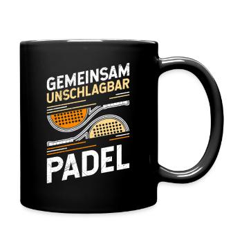 Padel Team UNBEATABLE TOGETHER IN PADEL - Full Colour Mug - black - Right