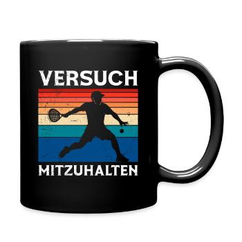 Jeu de padel ESSAIE DE SUIVRE Rétro Drôle - Mug uni - noir - Droite