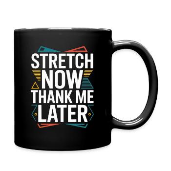 Un thérapeute de la main s’étire maintenant pour remercier le kinésithérapeute - Mug uni - noir - Droite