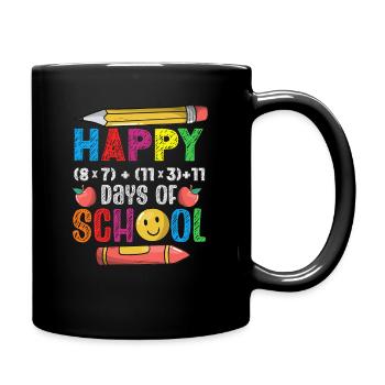 100 Days School Math Equation Formula - Full Colour Mug - black - Right